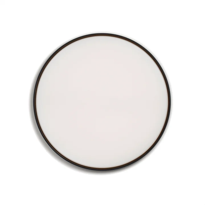 Flos - Clara Applique murale et plafonnier LED, blanc avec bague de décoration noire