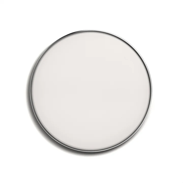 Flos - Clara Applique murale et plafonnier LED, blanc avec bague de décoration chromée