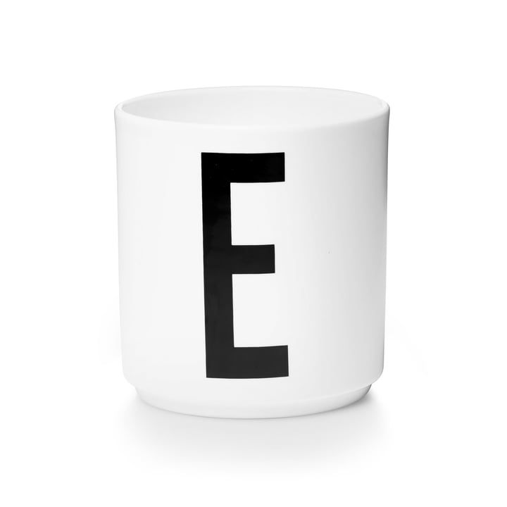 Design Letters - Tasse en porcelaine AJ - E