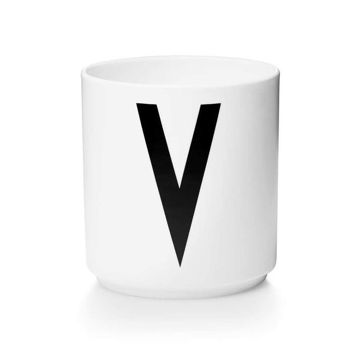 Design Letters - Tasse en porcelaine AJ - V
