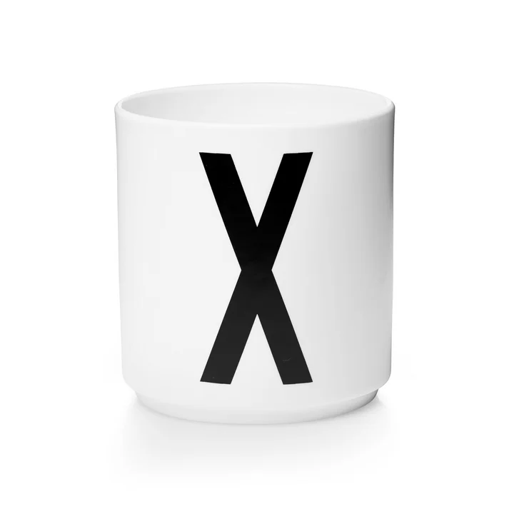 Design Letters - Tasse en porcelaine AJ - X