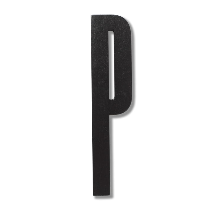 Wooden Letters Indoor P de Design Letters en noir
