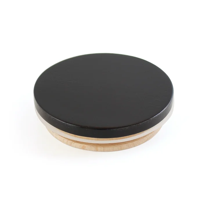 Design Letters - Couvercle du mug en porcelaine AJ, noir