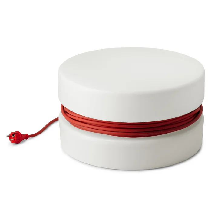 Lampadaire Yoyo Ø 47,5 cm de Authentics en blanc / rouge