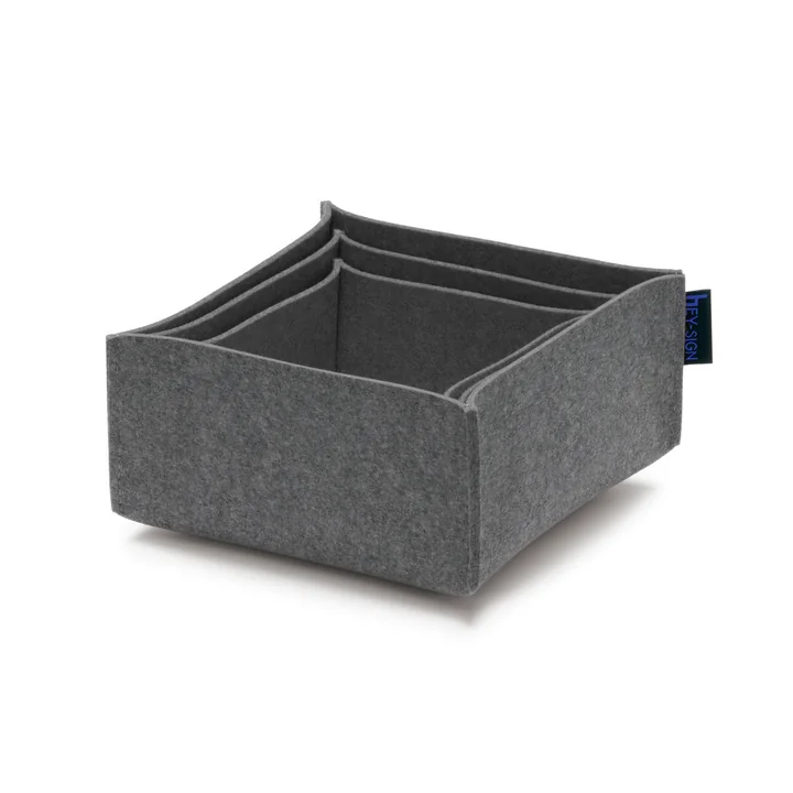 Hey Sign - Lot de boîtes 2 (lot de 3), anthracite