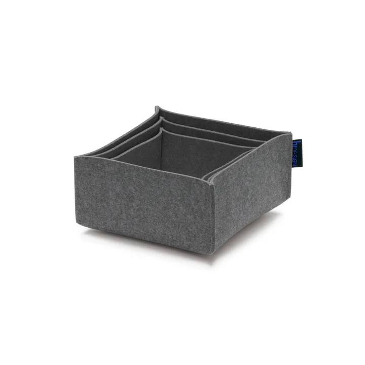 Hey Sign - Lot de boîtes 1 (lot de 3), anthracite