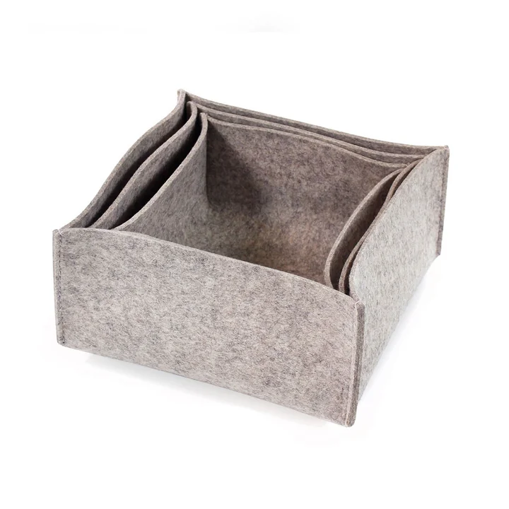 Hey Sign - Lot de boîtes 2 (lot de 3), gris clair chiné