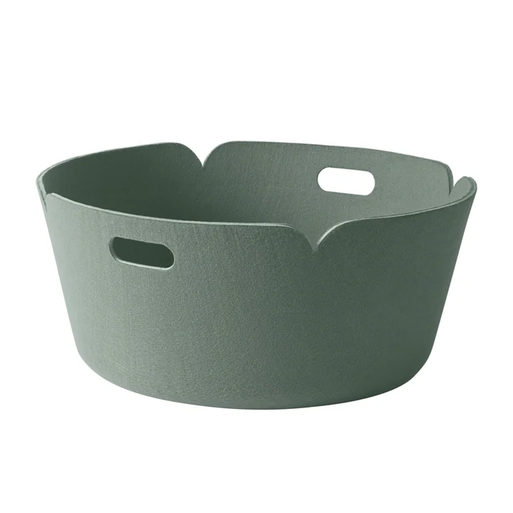 Muuto - Restore Panier de rangement rond, vert