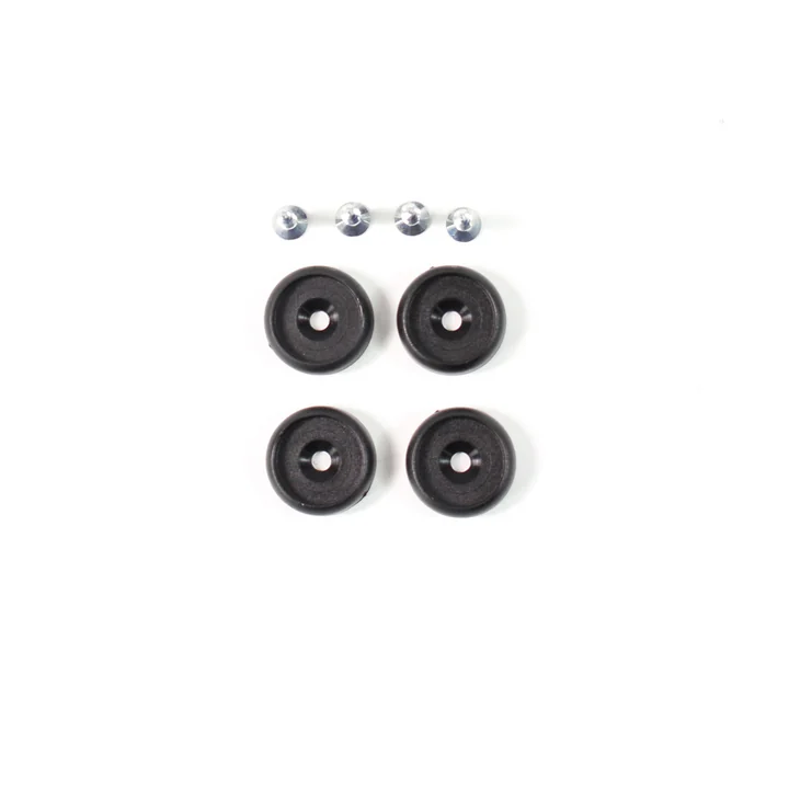 Kit de patins en plastique pour chaise en plastique DSW / DAW Set de 4 de Vitra en noir