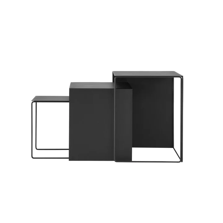 Cluster Tables (Lot de 3) de Ferm Living en noir