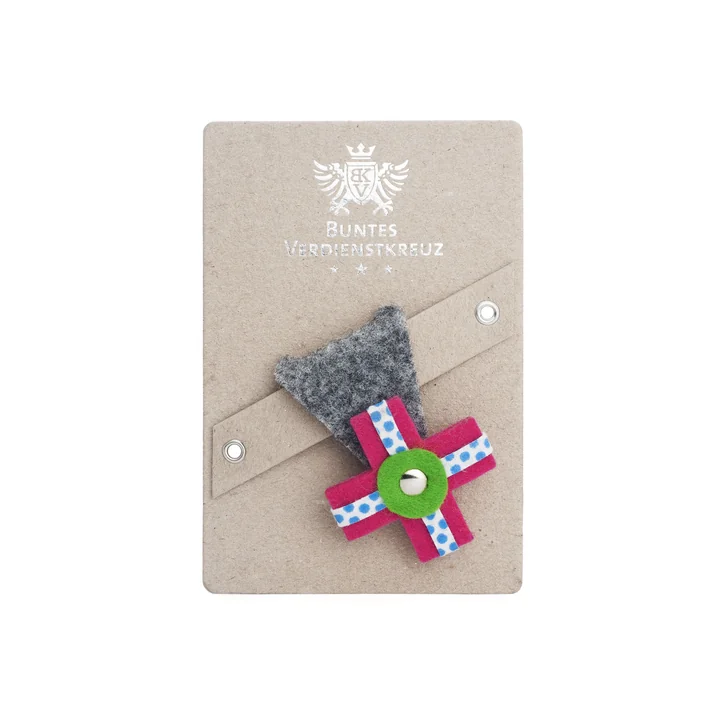 de la boîte - Insigne du mérite coloré, gris / rose