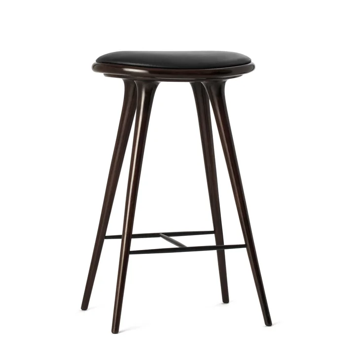 Tabouret de bar de Mater en hêtre teinté foncé