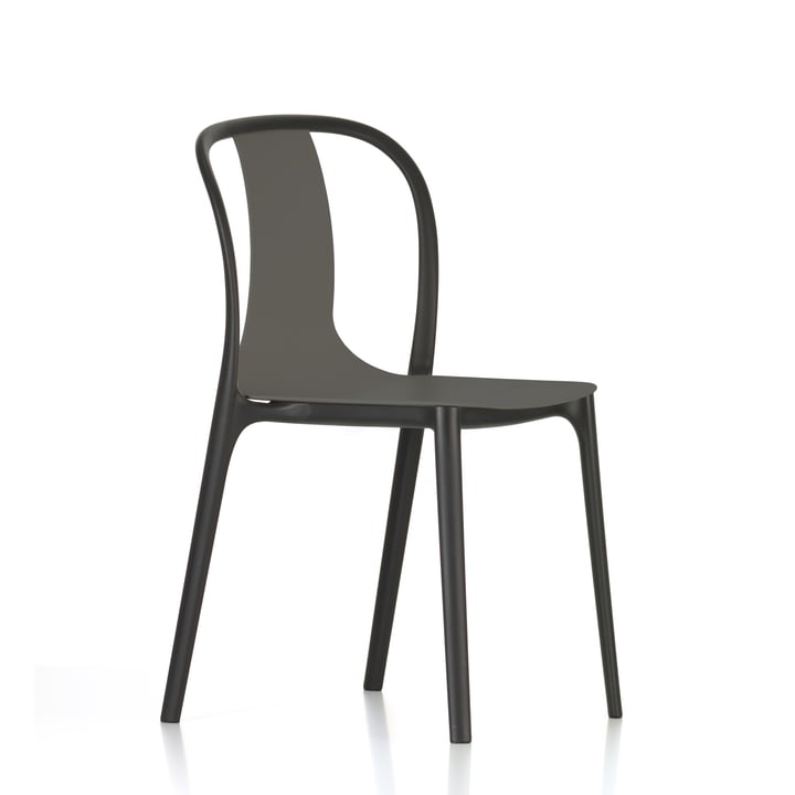 Chair Plastic Belleville par Vitra en basalte