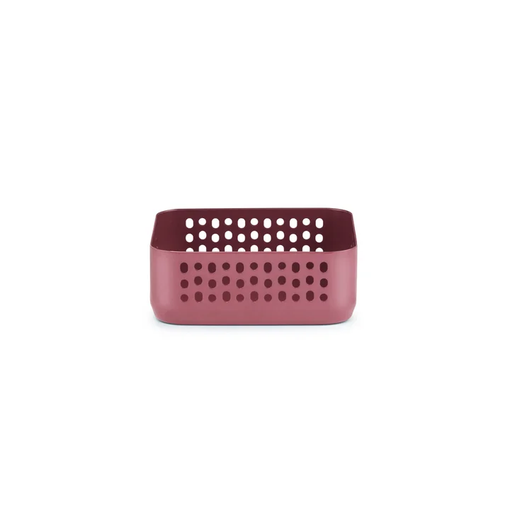Boîte de rangement Nic Nac 10,5 x 10,5 x h4 cm de Normann Copenhagen en rouge foncé