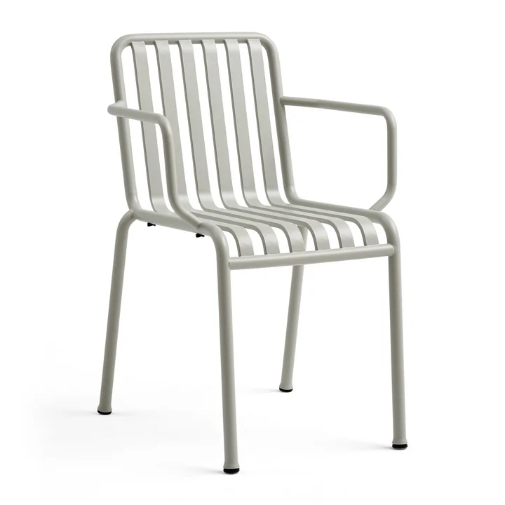 Le HAY Palissade Chaise avec accoudoirs gris clair