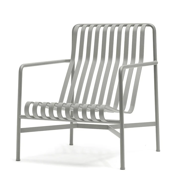 Le Palissade Lounge Chair High de HAY en gris clair
