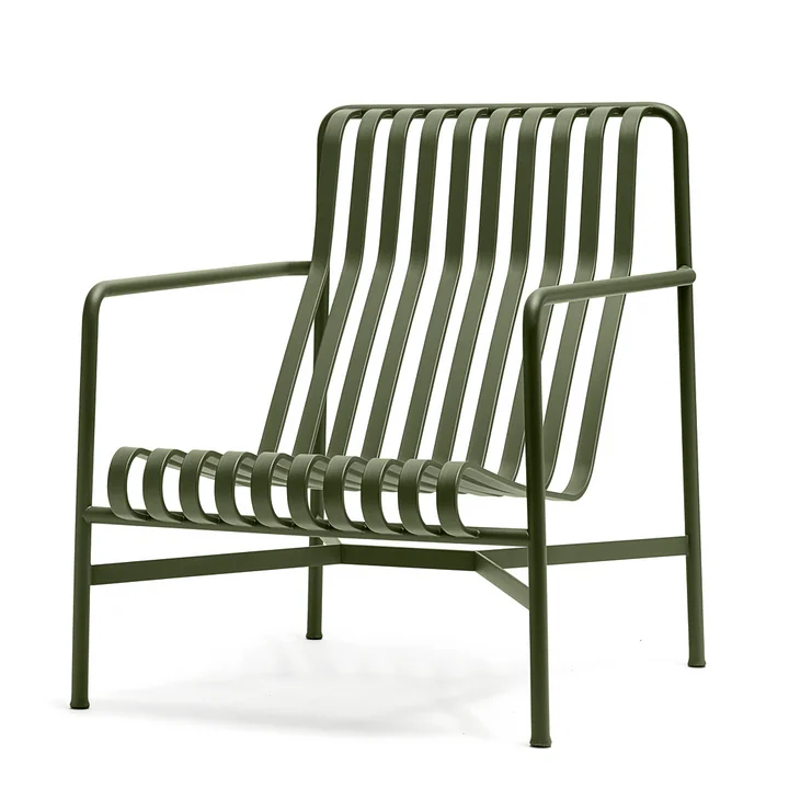 Le Palissade Lounge Chair High de HAY à olive