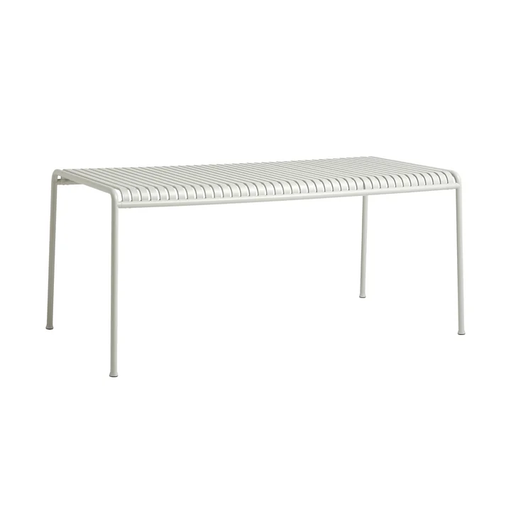 La table Palissade de HAY en gris clair avec une dimension de 160 x 80 cm