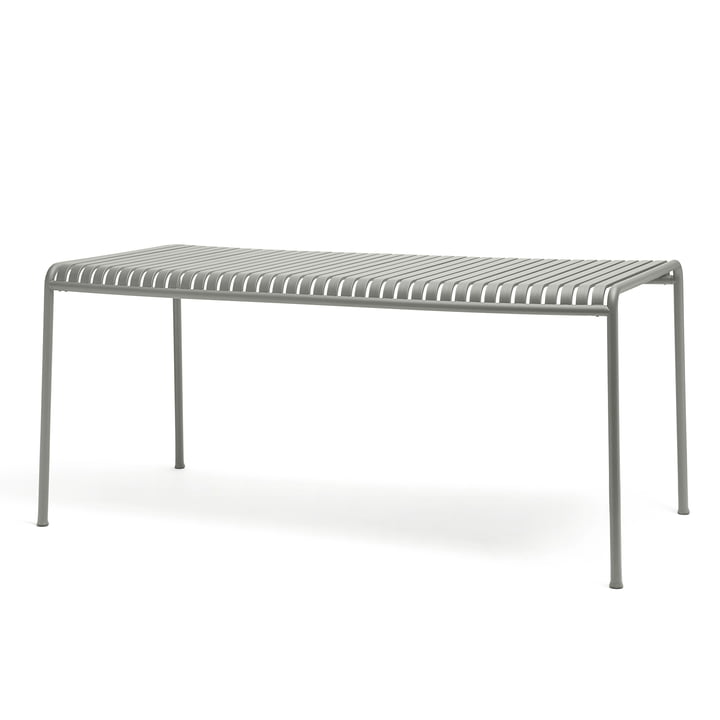 La table Palissade de Hay en gris clair avec une dimension de 160 x 80 cm