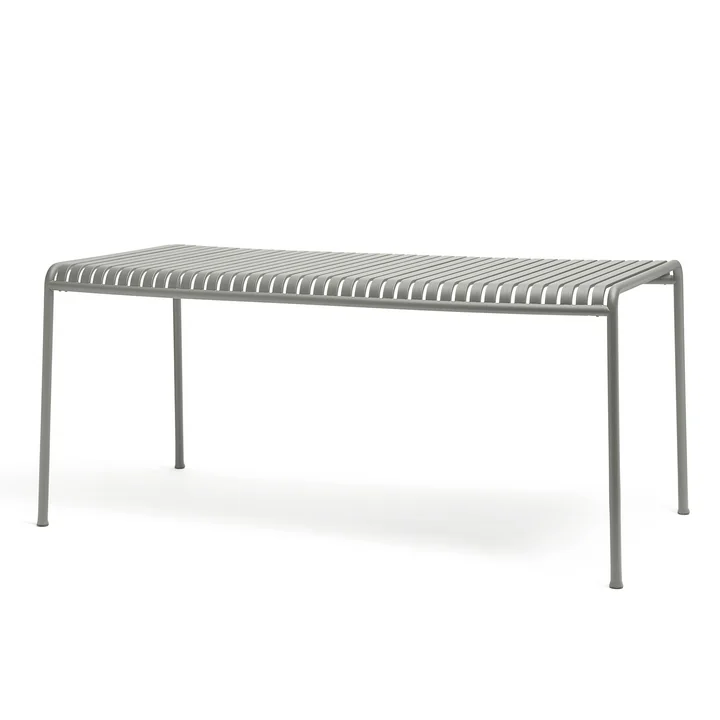 La table Palissade de HAY en gris clair avec une dimension de 160 x 80 cm