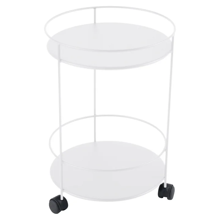 Guéridons Chariot d'appoint sur roulettes de Fermob en blanc coton