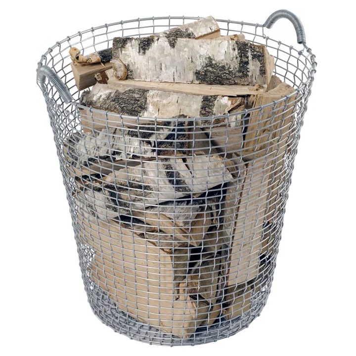 Corbeille en fil Classic 80 de Korbo avec housse intérieure Laundry Bag