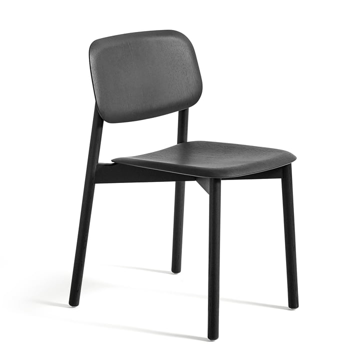 La chaise Hay - Soft Edge en chêne teinté noir