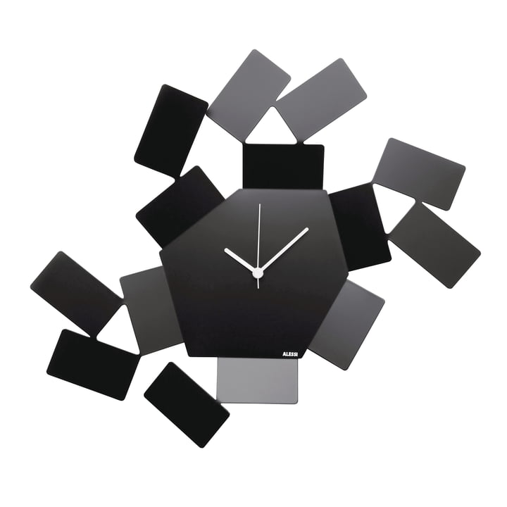 Horloge murale La Stanza Dello Scirocco par Alessi en noir
