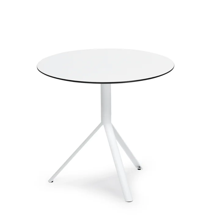 Table de bistro Trio ronde Ø 70 cm de Weishäupl en blanc