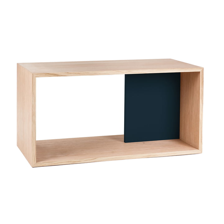 Étagère Edgar de Hartô en chêne naturel en gris ardoise (RAL 7016)