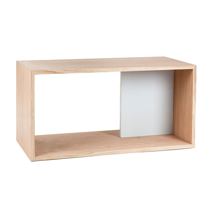 Étagère Edgar de Hartô en chêne naturel en gris clair (RAL 7035)