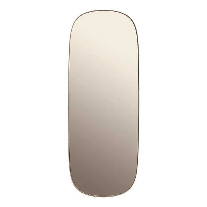 Framed Mirror grand de Muuto en taupe / verre taupe