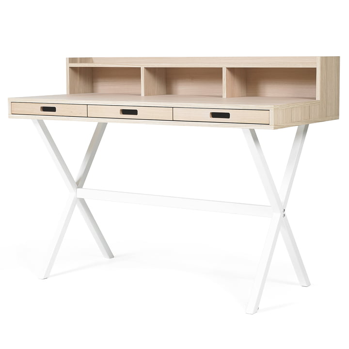 Secrétaire Hyppolite de Hartô en chêne blanc (RAL 9016)