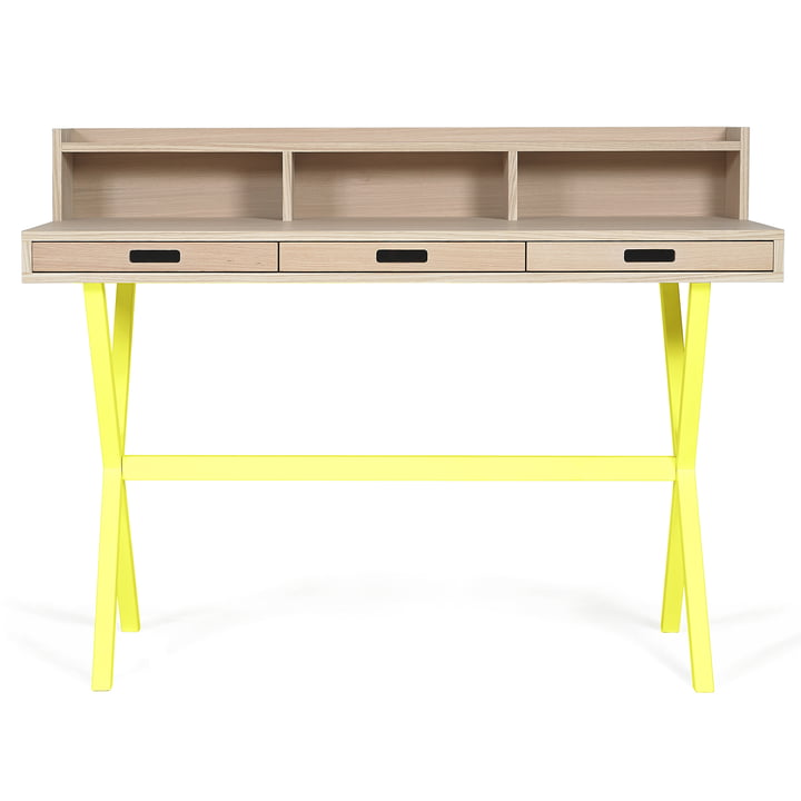 Secrétaire Hyppolite de Hartô en chêne jaune citron (RAL 1016)