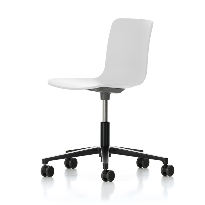 Hal Studio avec roulettes pour sols durs pour Vitra en blanc / basic dark