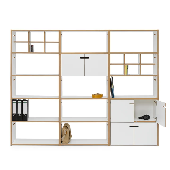 Blanc Tojo Hochstapler Système d'étagères avec et sans portes