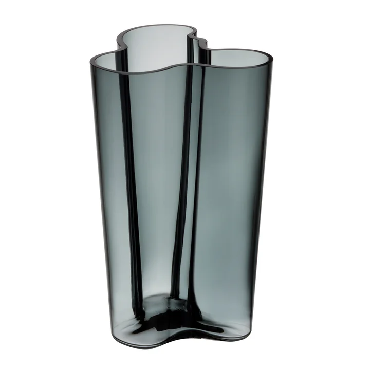 Aalto Vase Finlandia 251 mm de Iittala en gris foncé