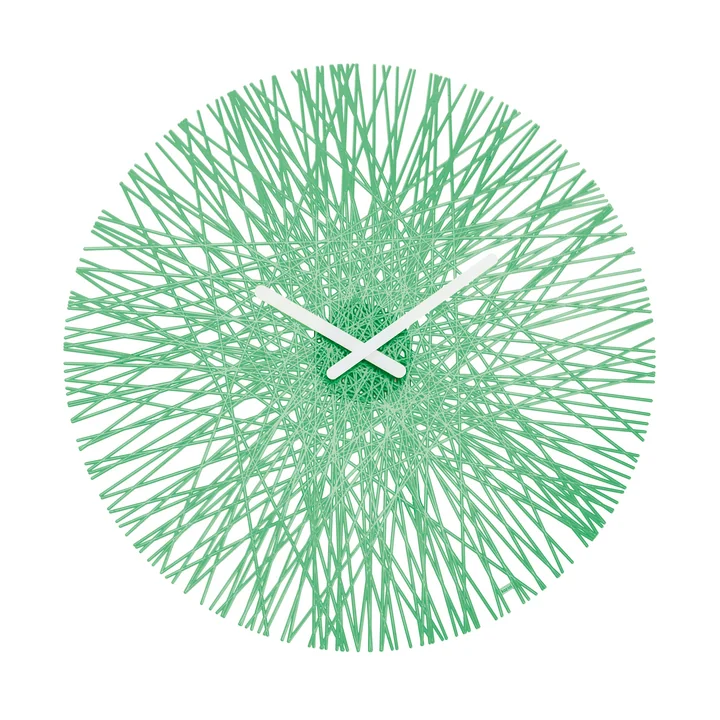 Horloge murale Silk de Koziol en vert menthe