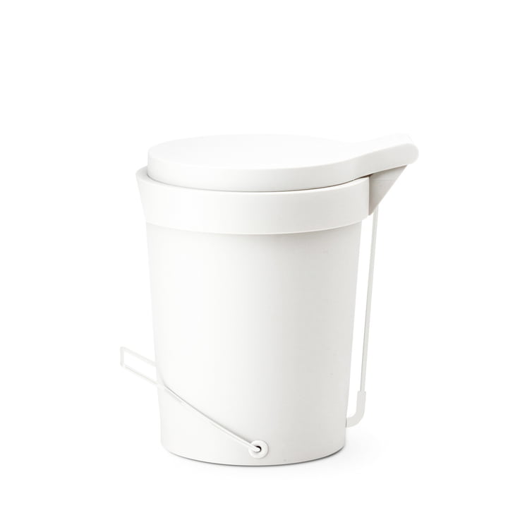 Authentics - Poubelle à pédale Tip 7 litres, Ø 22 cm, blanc