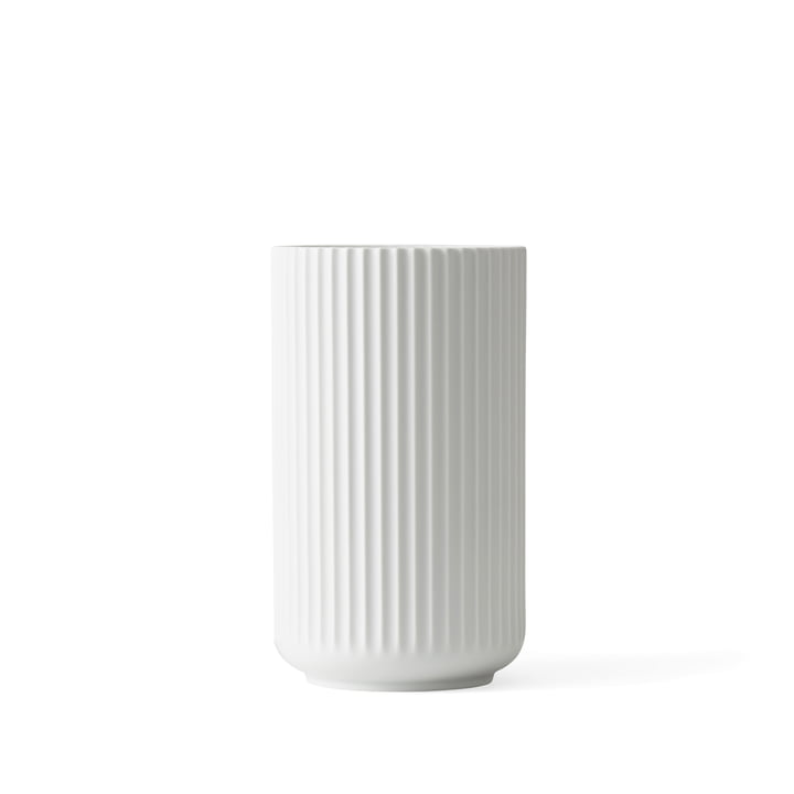 Lyngby Porcelæn - Vase Lyngby, blanc mat, h 12 cm