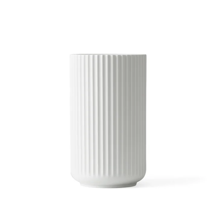 Lyngby Porcelæn - Vase Lyngby, blanc mat, h 15 cm