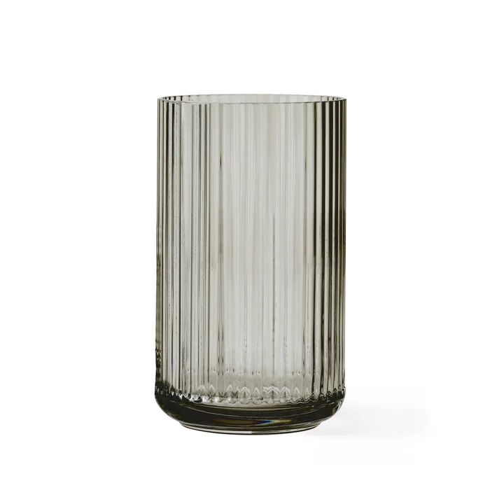 Vase en verre H 20 cm de Lyngby Porcelæn à Smoke