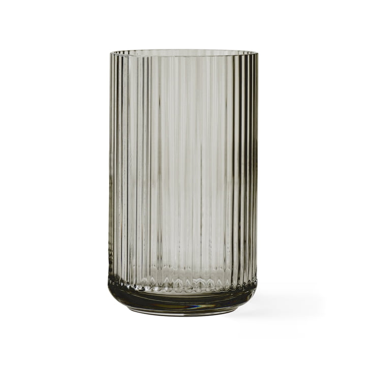 Vase en verre H 25 cm de Lyngby Porcelæn in Smoke
