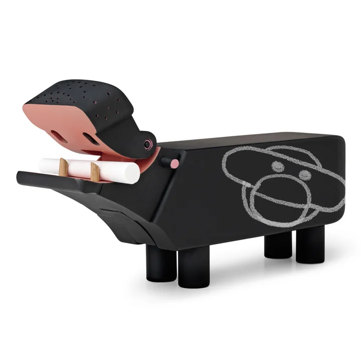 Hippopotame en bois de Kay Bojesen Denmark en noir