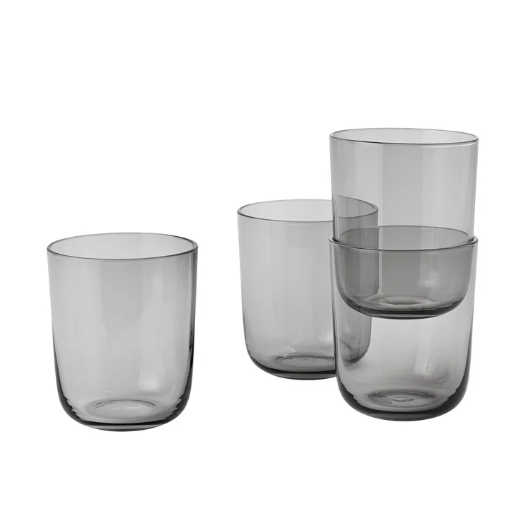 Corky Trinkglas (lot de 4) Tall par Muuto en gris