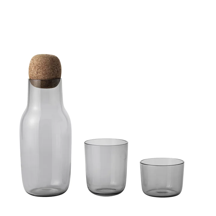 Verre Corky avec carafe en gris