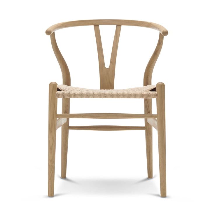 CH24 Wishbone Chair de Carl Hansen en chêne savonné / tressage naturel