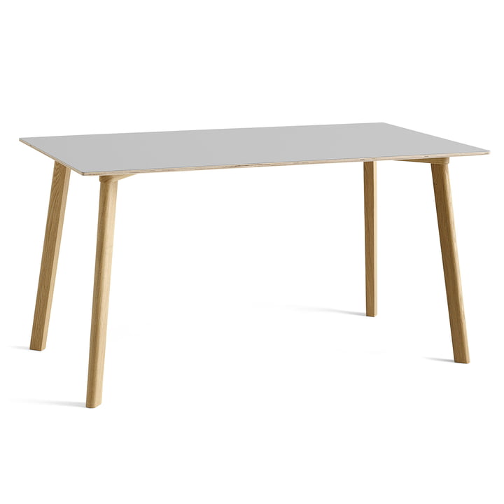 Hay - Table rectangulaire Copenhague CPH Deux 210, 140 x 75 cm, chêne vernis
