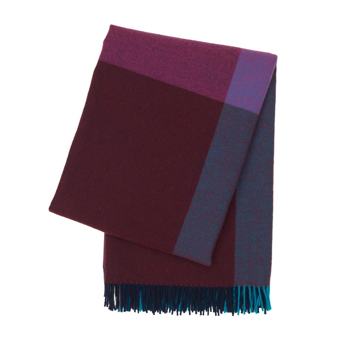 Couverture Colour Block de Vitra en bordeaux et bleu