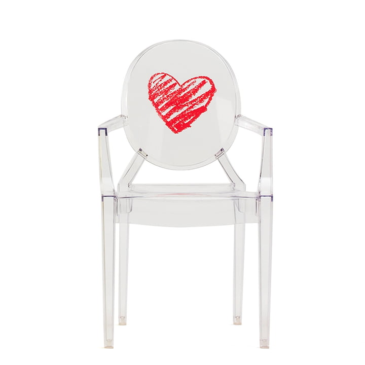 Lou Lou Ghost - Chaise pour enfant de Kartell en Transparent / Coeur